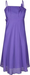 Fioletowa sukienka Fokus bez rękawów mini z szyfonu