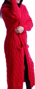 Czerwony sweter Pantofelek24.pl w stylu casual z wełny