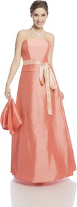 Różowa sukienka Fokus rozkloszowana bez rękawów maxi