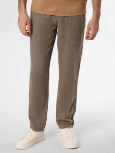 Brązowe spodnie Van Graaf z bawełny w stylu casual
