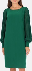 Zielona sukienka POTIS & VERSO prosta z okrągłym dekoltem