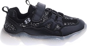 Czarne buty sportowe dziecięce Pantofelek24.pl dla dziewczynek