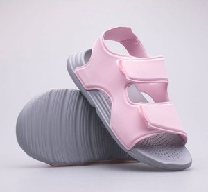 Różowe buty dziecięce letnie Adidas dla dziewczynek na rzepy