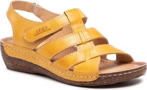Żółte sandały WALDI ze skóry