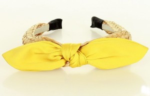 Gk-Style Pleciona opaska na włosy koszyk slow fashion żółty MAZZINI
