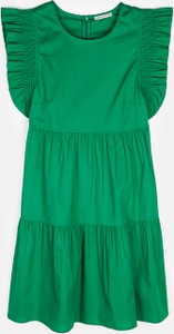 Zielona sukienka Gate z bawełny w stylu casual