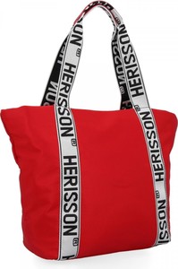 Czerwona torebka Herisson duża matowa w wakacyjnym stylu