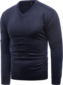 Granatowy sweter Risardi w stylu casual