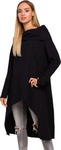 Czarna sukienka MOE mini w stylu casual z długim rękawem