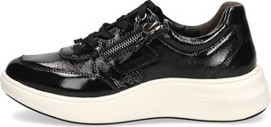 Czarne buty sportowe Caprice sznurowane w sportowym stylu
