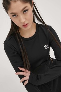 Czarna bluzka Adidas Originals w sportowym stylu