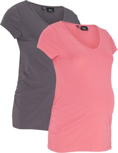bonprix Shirt ciążowy basic (2 szt.), bawełna organiczna
