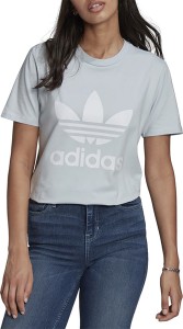 T-shirt Adidas z bawełny w sportowym stylu z okrągłym dekoltem