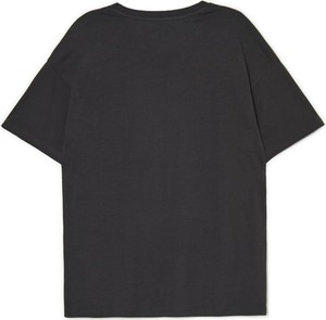 Czarny t-shirt Cropp z krótkim rękawem z dzianiny z nadrukiem