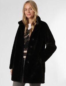 Czarny płaszcz Marie Lund w stylu casual bez kaptura