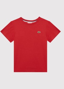 Czerwona koszulka dziecięca Lacoste dla chłopców
