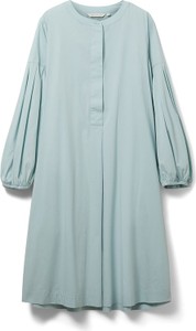 Miętowa sukienka Tom Tailor z okrągłym dekoltem w stylu casual z bawełny
