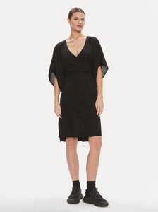 Czarna sukienka Emporio Armani w stylu casual mini z krótkim rękawem
