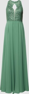Zielona sukienka V.m. maxi rozkloszowana bez rękawów