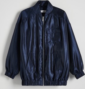 Granatowa kurtka Reserved z tkaniny w stylu casual bez kaptura