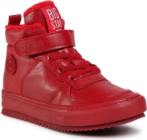Czerwone buty dziecięce zimowe eobuwie.pl na rzepy