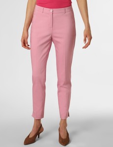 Różowe spodnie comma, w stylu klasycznym z bawełny