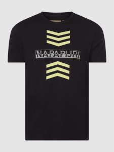 T-shirt Napapijri Cross Coll z krótkim rękawem z bawełny z nadrukiem