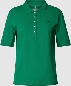 Zielona bluzka Tommy Hilfiger w stylu casual z bawełny z krótkim rękawem