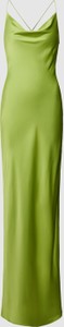 Zielona sukienka Unique maxi z dekoltem w kształcie litery v