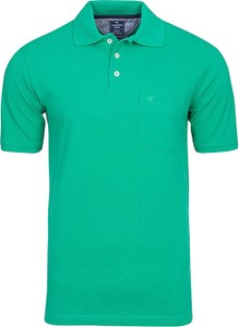 Zielona koszulka polo Redmond z bawełny w stylu casual