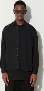 Czarna koszula C.P. Company z długim rękawem z tkaniny