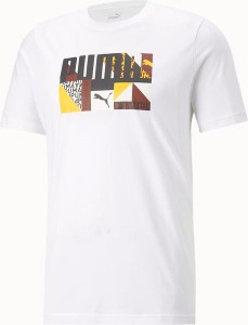 T-shirt Puma w sportowym stylu z tkaniny z krótkim rękawem