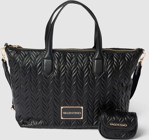 Czarna torebka Valentino Bags w wakacyjnym stylu duża na ramię