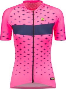 Różowa bluzka Ale Cycling z krótkim rękawem