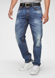 Niebieskie jeansy Cipo & Baxx z bawełny w stylu casual