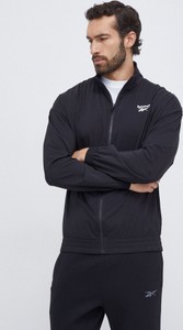 Czarna bluza Reebok w sportowym stylu z nadrukiem