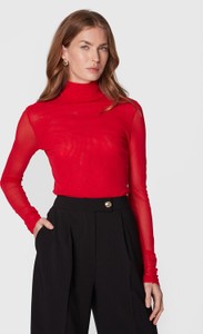 Czerwona bluzka Rinascimento w stylu casual z długim rękawem