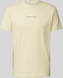 Żółty t-shirt Calvin Klein
