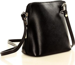 Czarna torebka Vera Pelle w stylu glamour średnia