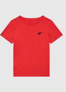 Czerwona koszulka dziecięca 4F dla chłopców