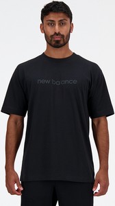 Czarny t-shirt New Balance z dresówki w stylu klasycznym