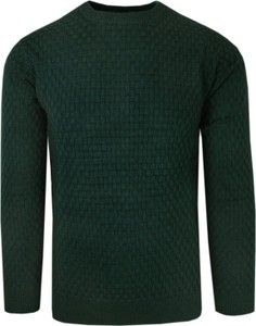 Zielony sweter Adriano Guinari z okrągłym dekoltem z bawełny