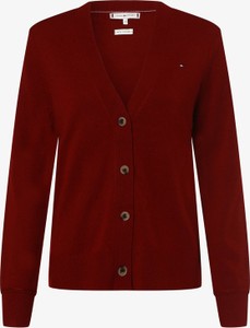 Czerwony sweter Tommy Hilfiger w stylu klasycznym z dzianiny