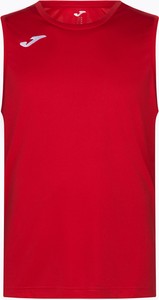 Czerwony t-shirt Joma w sportowym stylu z krótkim rękawem