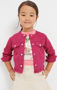 Różowa kurtka dziecięca Mayoral z jeansu