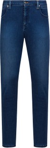Granatowe jeansy Alberto w stylu casual