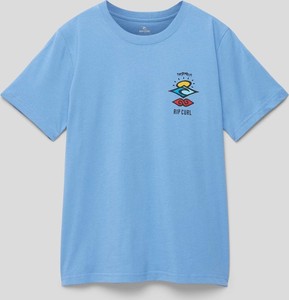 Niebieska koszulka dziecięca Rip Curl z bawełny dla chłopców