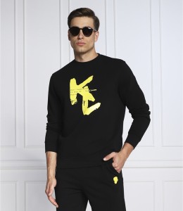 Czarna bluza Karl Lagerfeld w młodzieżowym stylu z nadrukiem