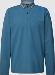 Niebieska koszulka z długim rękawem Christian Berg z bawełny z długim rękawem