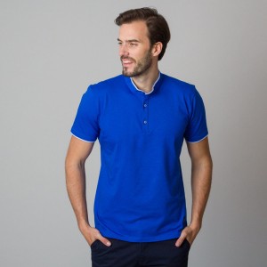 Niebieski t-shirt Willsoor w stylu casual z krótkim rękawem